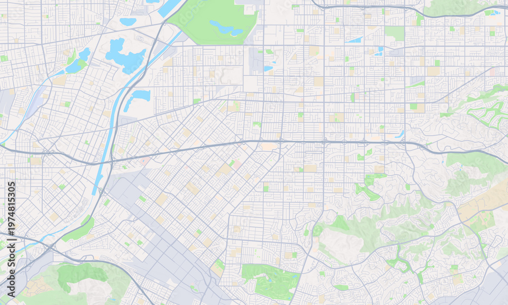 Fototapeta premium West Covina California map