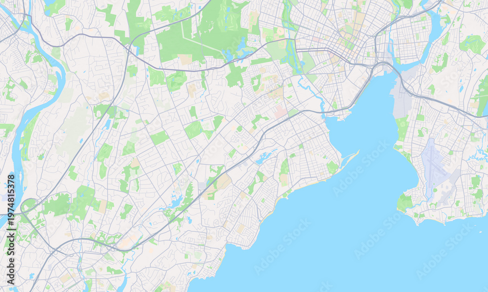 Fototapeta premium West Haven Connecticut map