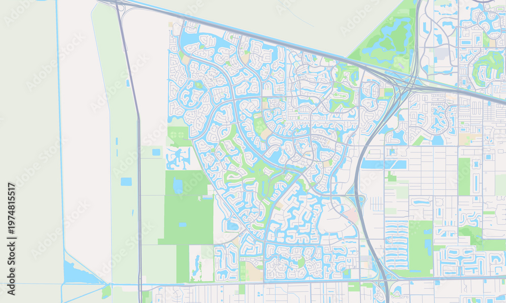 Fototapeta premium Weston Florida map