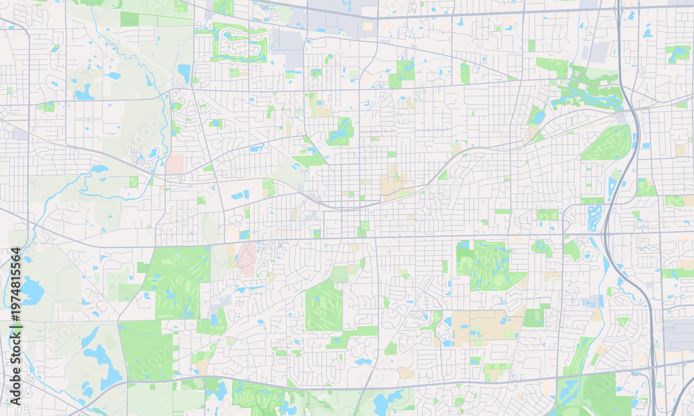 Fototapeta premium Wheaton Illinois map