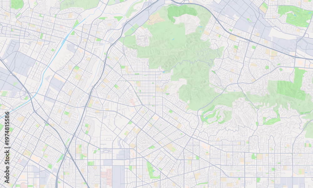 Obraz premium Whittier California map