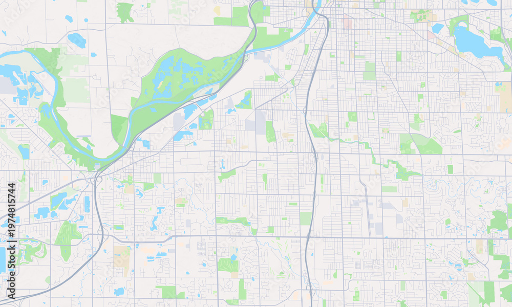 Obraz premium Wyoming Michigan map