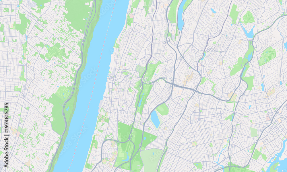 Fototapeta premium Yonkers New York map