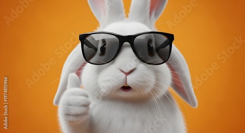 Cool easter bunny with sunglasses festive easter day celebration and springtime joy