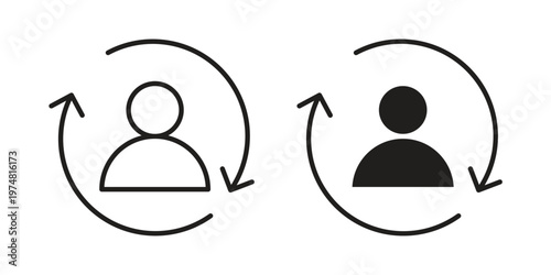 Remarketing icon for graphic and web design. EPS10