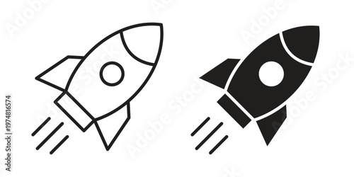 Rocket icon for graphic and web design. EPS10