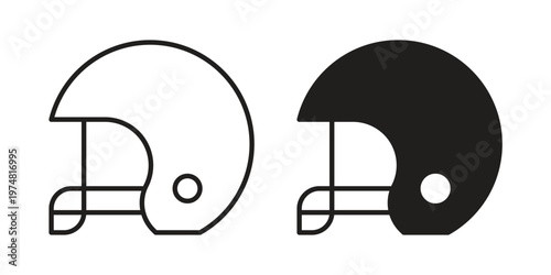 Rugby Helmet icon for graphic and web design. EPS10