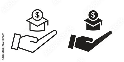 School fees icon for graphic and web design. EPS10