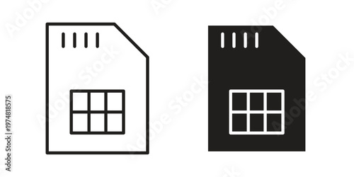 Sim icon for graphic and web design. EPS10