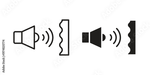 Soundproof icon for graphic and web design. EPS10