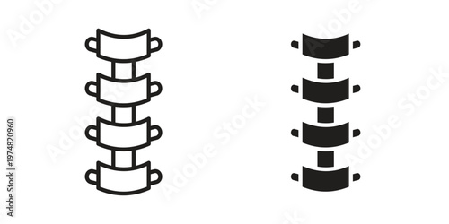 Spinal column icon for graphic and web design. EPS10