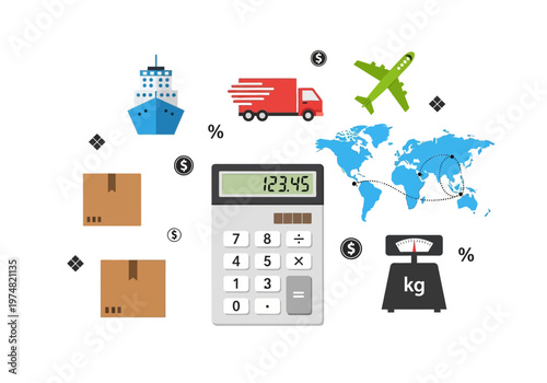 Logistics and shipping cost calculator tool.