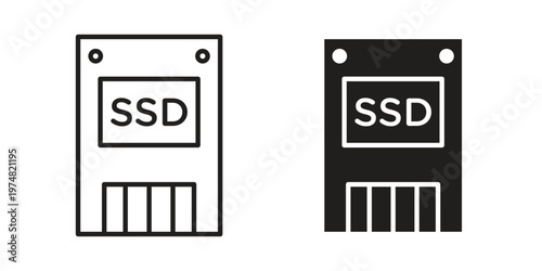 SSD icon for graphic and web design. EPS10