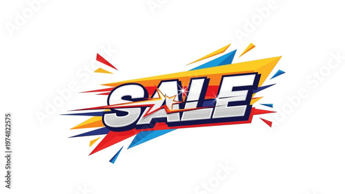 Colorful Sale Banner Design Element.