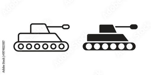 Tank icon for graphic and web design. EPS10