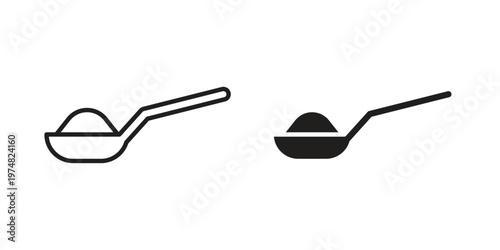 Teaspoon icon for graphic and web design. EPS10
