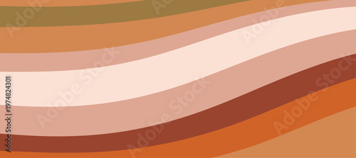 Abstract wavy lines in earth tone colors create a warm and organic background design