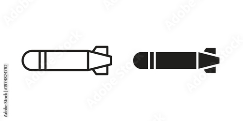 Bild auf Leinwand Torpedo icon for graphic and web design. EPS10