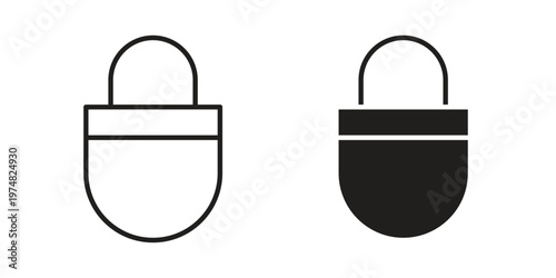 Tote bag icon for graphic and web design. EPS10