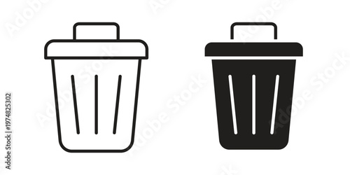 Trash Bin icon for graphic and web design. EPS10