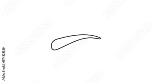 Aerodynamic Airfoil Wing Profile Cross Section Vector Illustration for Aviation, Engineering, and Fluid Dynamics Research