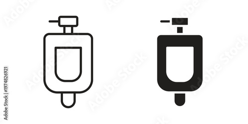 Urinal icon for graphic and web design. EPS10