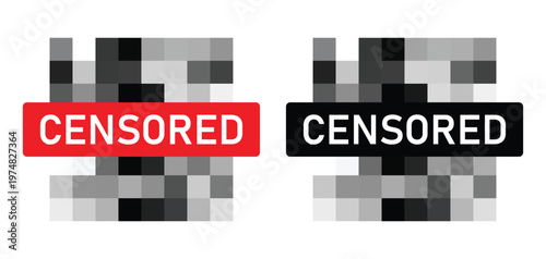 A common graphic representation of censorship, often used in digital media to obscure sensitive content.