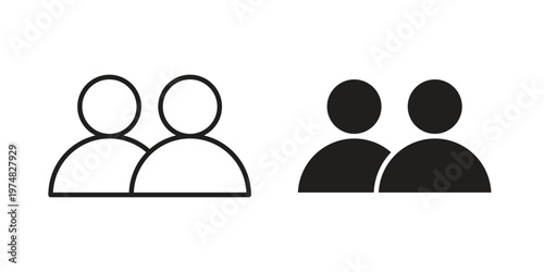 Users icon for graphic and web design. EPS10