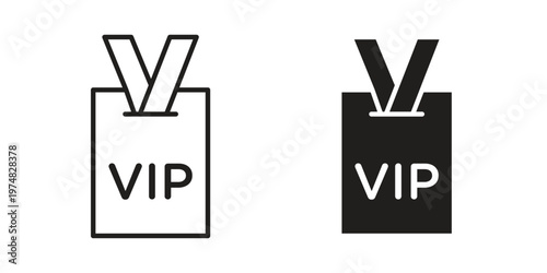 Vip pass icon for graphic and web design. EPS10