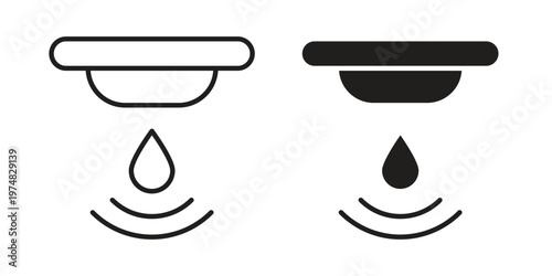 Water sensor icon for graphic and web design. EPS10
