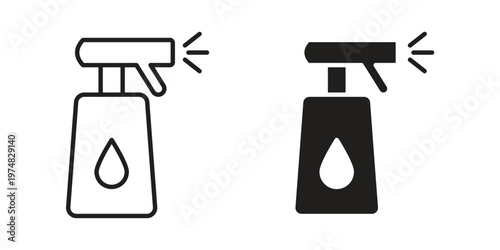 Water spray icon for graphic and web design. EPS10