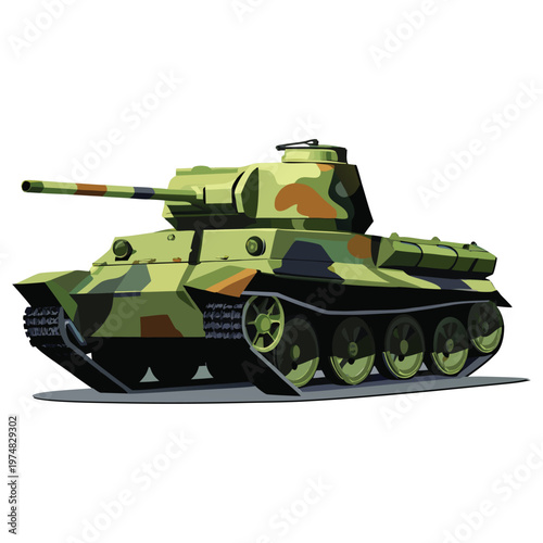 Camouflage Battle Tank