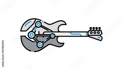 Electric Guitar Music Instrument Art.