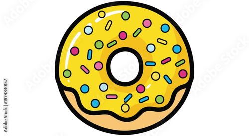 Colorful Donut With Sprinkles.
