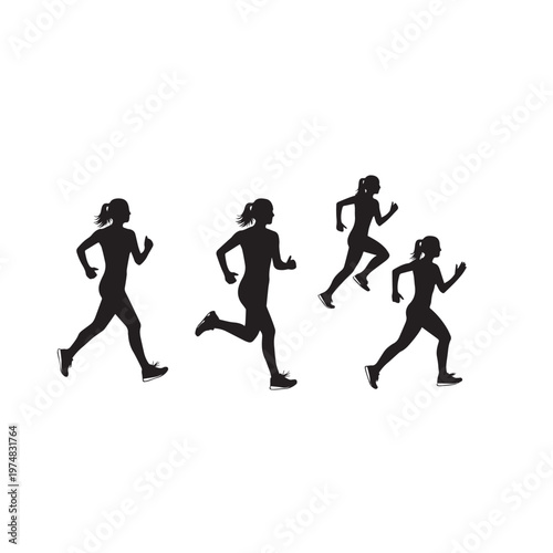 Running Woman Silhouette Vector Black White Illustration
Female Athlete Running Silhouette Isolated Vector
Sportswoman Runner Silhouette Black and White Clipart