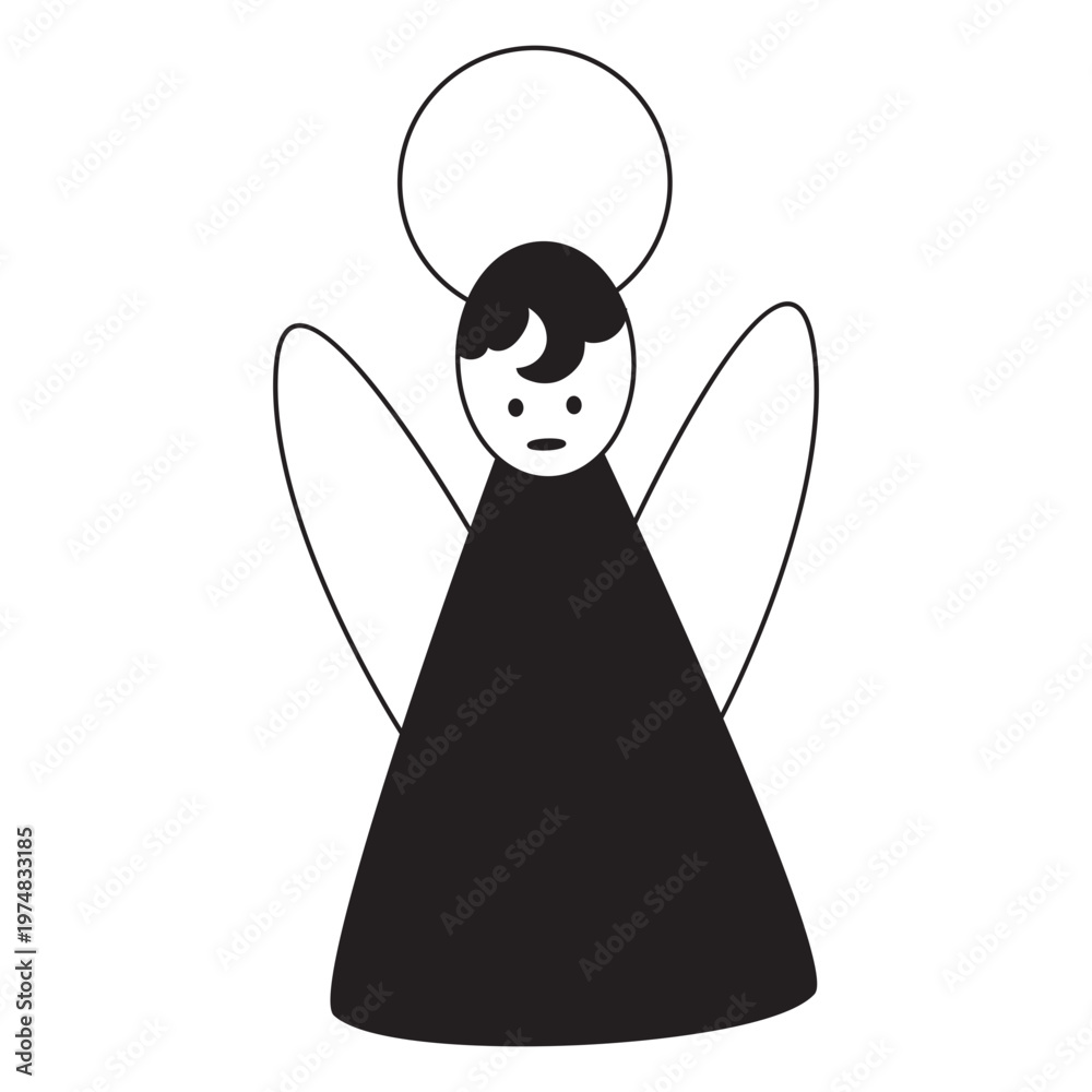 Fototapeta premium Angel silhouette icon 26