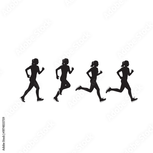 Running Woman Silhouette Vector Black White Illustration
Female Athlete Running Silhouette Isolated Vector
Sportswoman Runner Silhouette Black and White Clipart