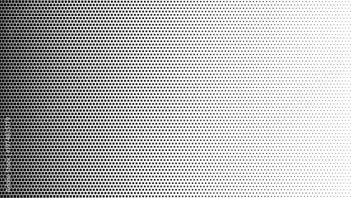 Retro-style halftone gradient with black squares on white. Perfect for vintage themes, pop culture, and print design.