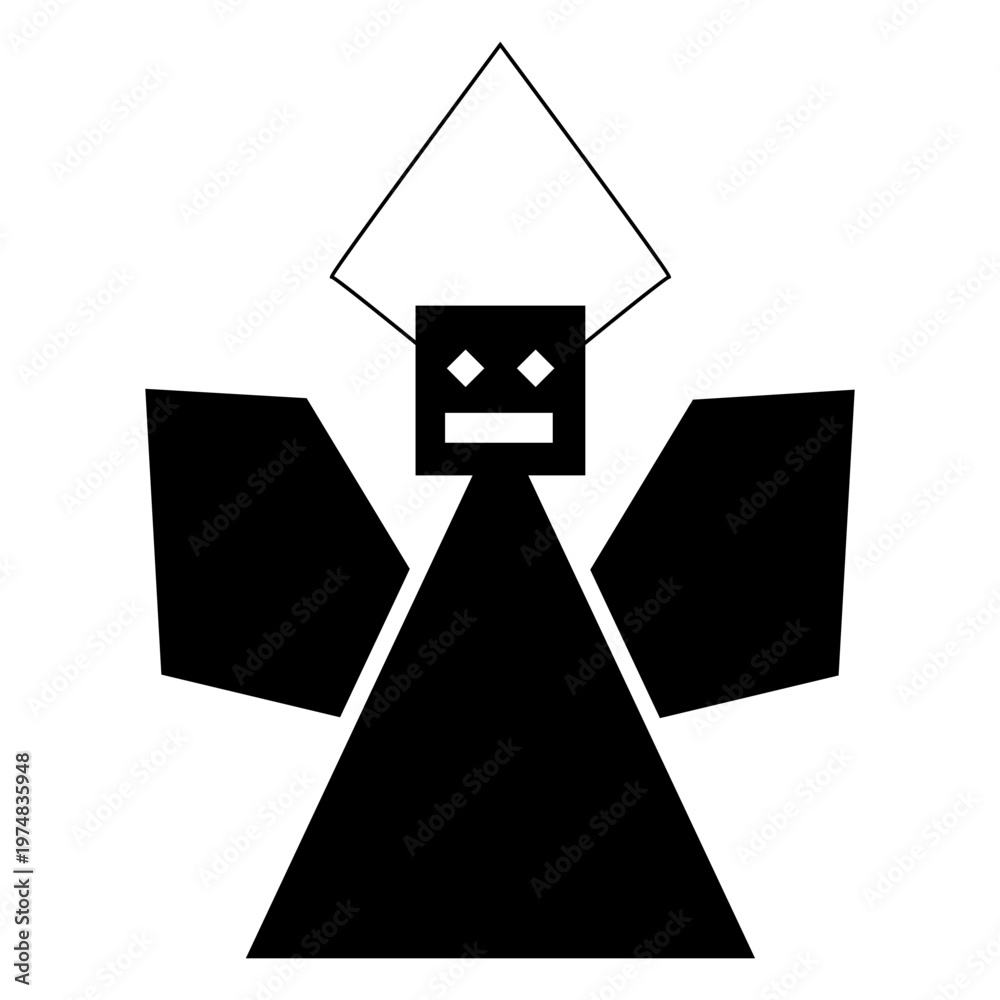 Fototapeta premium Geometric angel icon 32