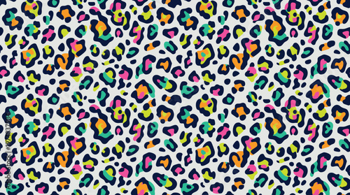 A vibrant and colorful leopard print pattern covering the entire frame.