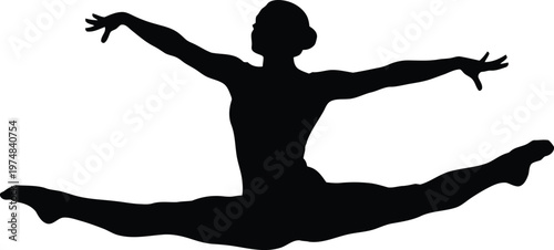 Black silhouette of a majestic stag with elaborate antlers against a white background