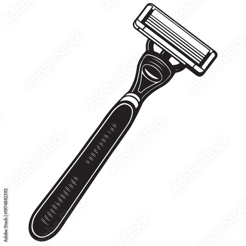 Sleek Razor for Shaving on White Background