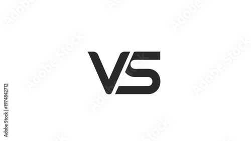 VS Logo Symbol Black Text.