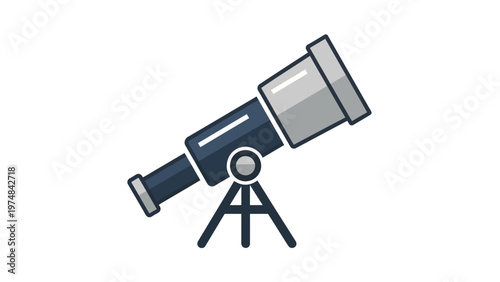 Telescope on Tripod Stargazing Astronomy.