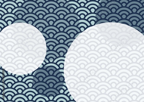 Seigaiha: Modern Japanese Ocean Wave Seamless Pattern