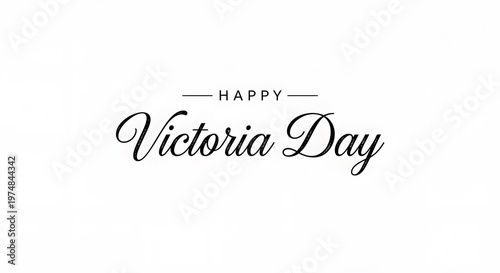 Victoria day celebration elegant calligraphy design for a canadian holiday