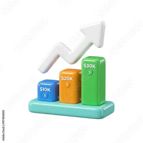 3D Blocks Showing Growth and Progress.