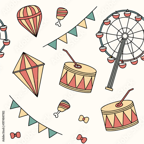 Mela Celebration Icon Pattern