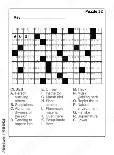 Acrostic Puzzle Book for Adults: Challenging Brain Teasers and Vocabulary Games for Mind Sharpening 52