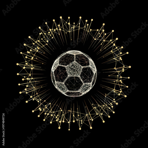 Soccer Ball With Lines Around It.